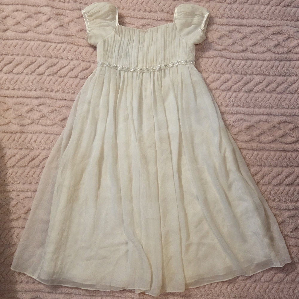 David's Bridal Ivory Flower Girl Or First Communion Dress